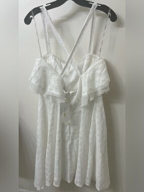 Lucy Paris White Ruffled Layer Dress